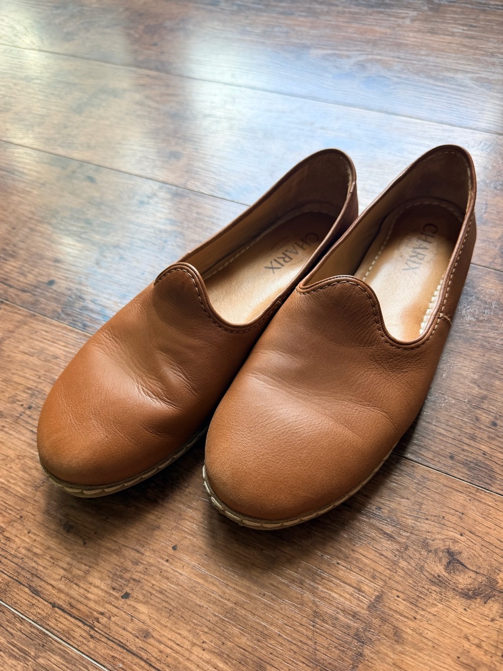 Charix Artisan Shoes Women’s 38 Brown Leather Slip On Loafers Handmade Istanbul
